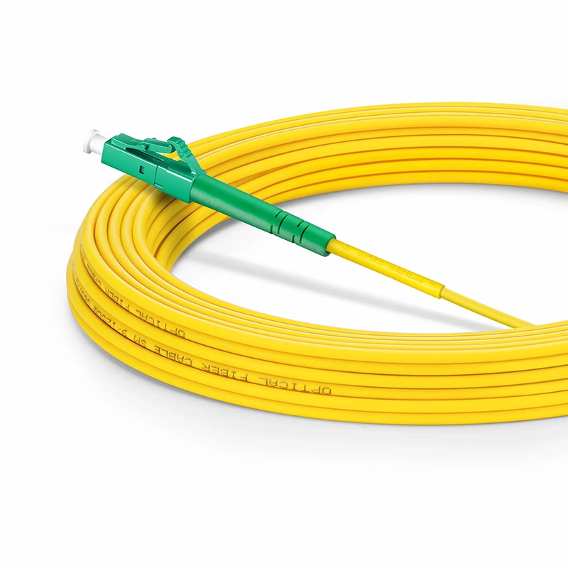 SFPS 10m (33ft) Fiber Patch Cable, 1 Fiber, LC APC Simplex to SC APC Simplex, Single Mode (OS2), Riser (OFNR), 2.0mm, Tight-Buffered, Yellow