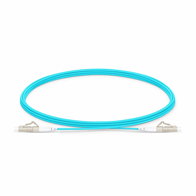 SFPS 3m (10ft) Fiber Patch Cable, 1 Fiber, LC UPC Simplex to LC UPC Simplex, Multimode (OM4), Riser (OFNR), 1.2mm, Tight-Buffered, Aqua