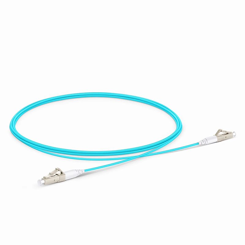 SFPS 2m (7ft) Fiber Patch Cable, 1 Fiber, LC UPC Simplex to LC UPC Simplex, Multimode (OM4), Riser (OFNR), 1.2mm, Tight-Buffered, Aqua