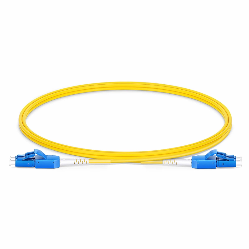 SFPS 1m (3ft) Fiber Patch Cable, 2 Fibers, LC UPC Duplex to LC UPC Duplex Standard Clip Uniboot, Single Mode (OS2), Riser (OFNR), 2.0mm, Yellow