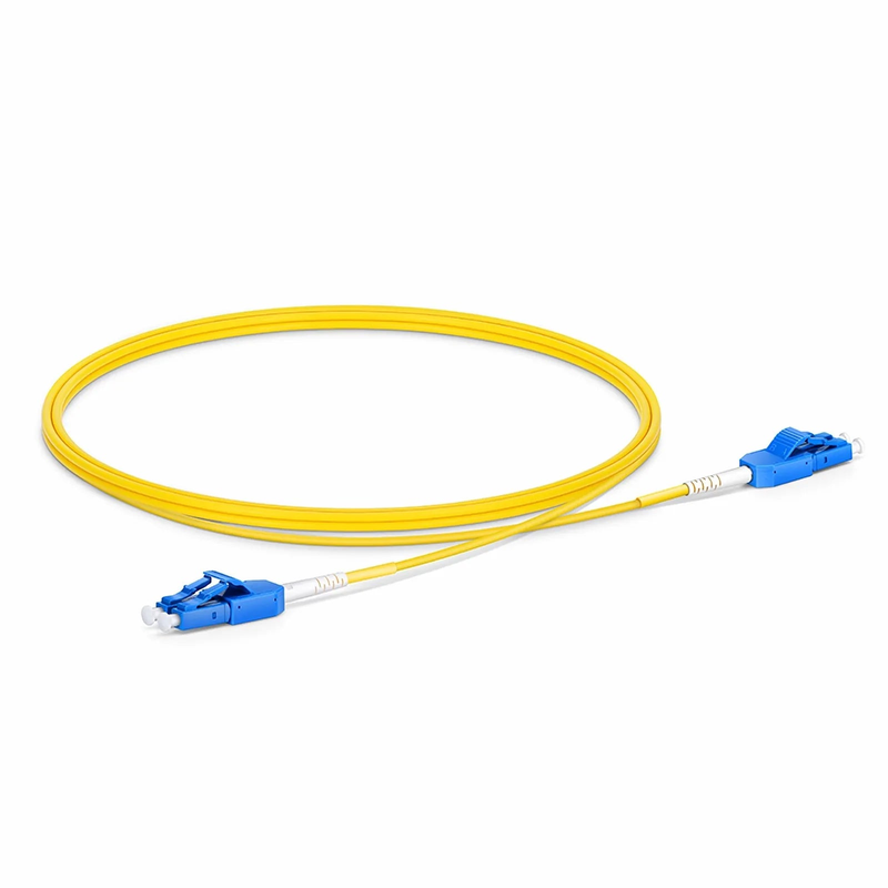 SFPS 1m (3ft) Fiber Patch Cable, 2 Fibers, LC UPC Duplex to LC UPC Duplex Standard Clip Uniboot, Single Mode (OS2), Riser (OFNR), 2.0mm, Yellow
