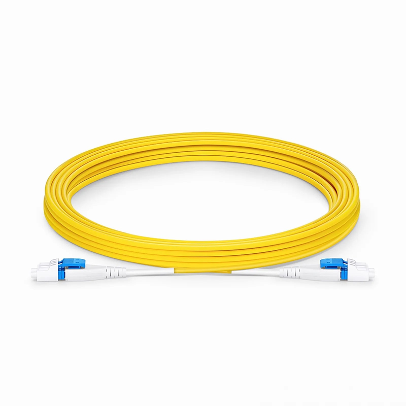SFPS 7m (23ft) Fiber Patch Cable, 2 Fibers, LC UPC Duplex to LC UPC Duplex Flat Clip Uniboot, Single Mode (OS2), Riser (OFNR), 2.0mm, Yellow