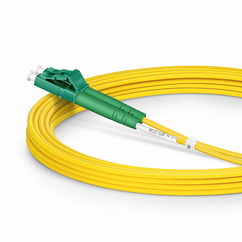 SFPS 3m (10ft) Fiber Patch Cable, 2 Fibers, LC UPC Duplex to LC APC Duplex, Single Mode (OS2), Riser (OFNR), 2.0mm, Tight-Buffered, Yellow