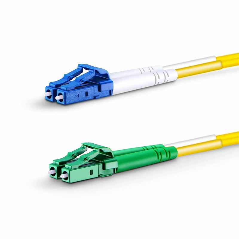 SFPS 3m (10ft) Fiber Patch Cable, 2 Fibers, LC UPC Duplex to LC APC Duplex, Single Mode (OS2), Riser (OFNR), 2.0mm, Tight-Buffered, Yellow