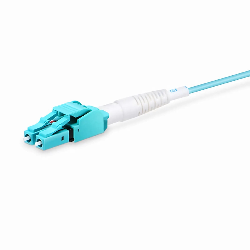SFPS 3m (10ft) Fiber Patch Cable, 2 Fibers, LC UPC Duplex to LC UPC Duplex Switchable Clip Uniboot, Multimode (OM3), Riser (OFNR), 2.0mm, Aqua