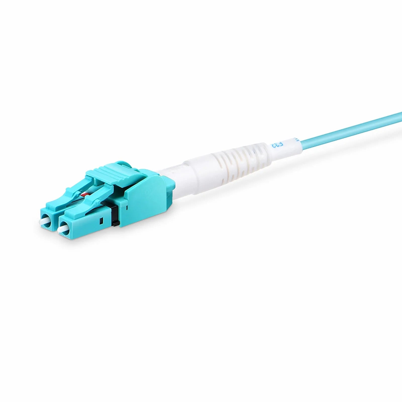 SFPS 2m (7ft) Fiber Patch Cable, 2 Fibers, LC UPC Duplex to LC UPC Duplex Switchable Clip Uniboot, Multimode (OM3), Riser (OFNR), 2.0mm, Aqua