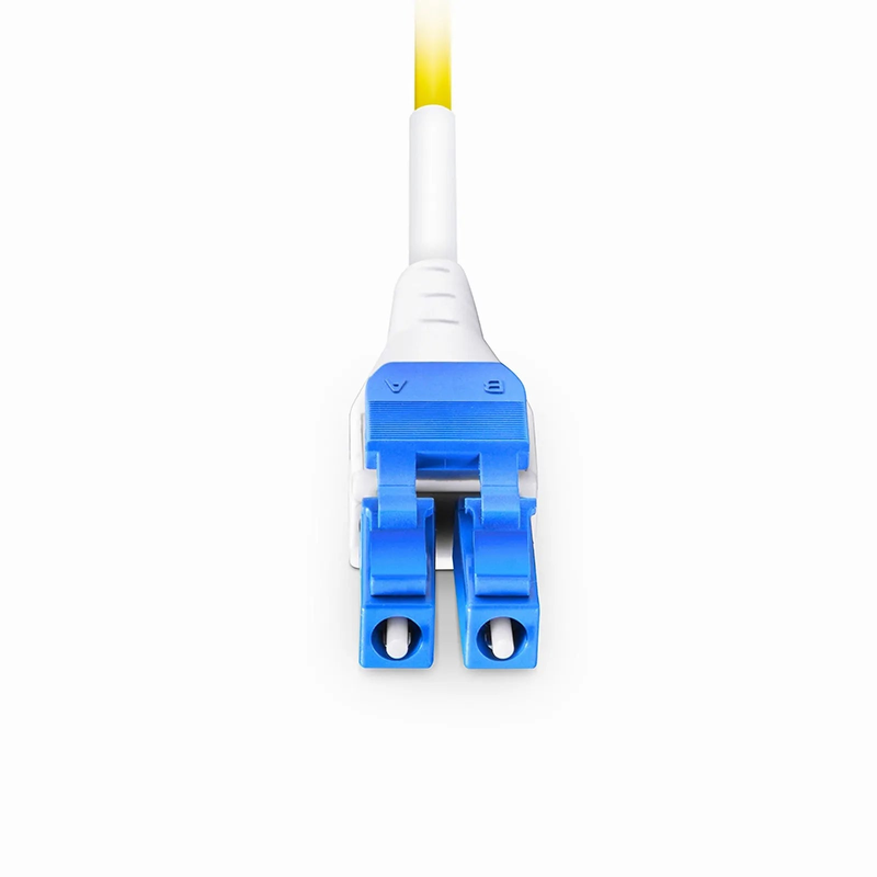 SFPS 2m (7ft) Fiber Patch Cable, 4 Fibers, 2 x CSA UPC Duplex to 2 x LC UPC Duplex Flat Clip Uniboot, Single Mode (OS2), Riser (OFNR), 2.0mm, Yellow, for 200/400/800G Network Connection