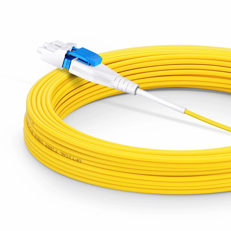 SFPS 10m (33ft) Fiber Patch Cable, 4 Fibers, 2 x CSA UPC Duplex to 2 x LC UPC Duplex Flat Clip Uniboot, Single Mode (OS2), Riser (OFNR), 2.0mm, Yellow, for 200/400/800G Network Connection