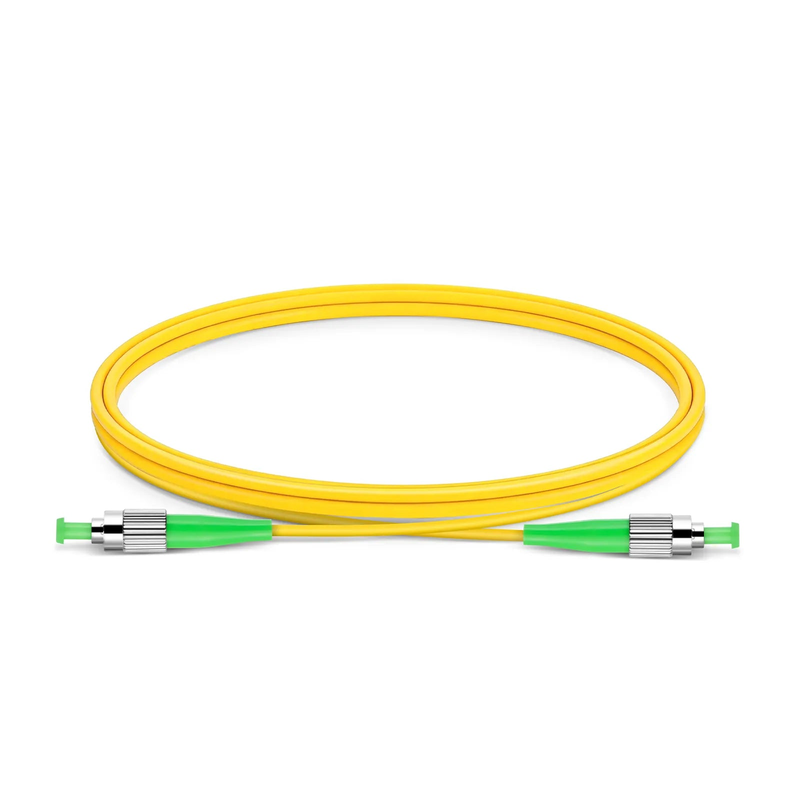 SFPS 1m (3ft) Fiber Patch Cable, 1 Fiber, FC APC Simplex to FC APC Simplex, Single Mode (OS2), Riser (OFNR), 3.0mm, Tight-Buffered, Yellow