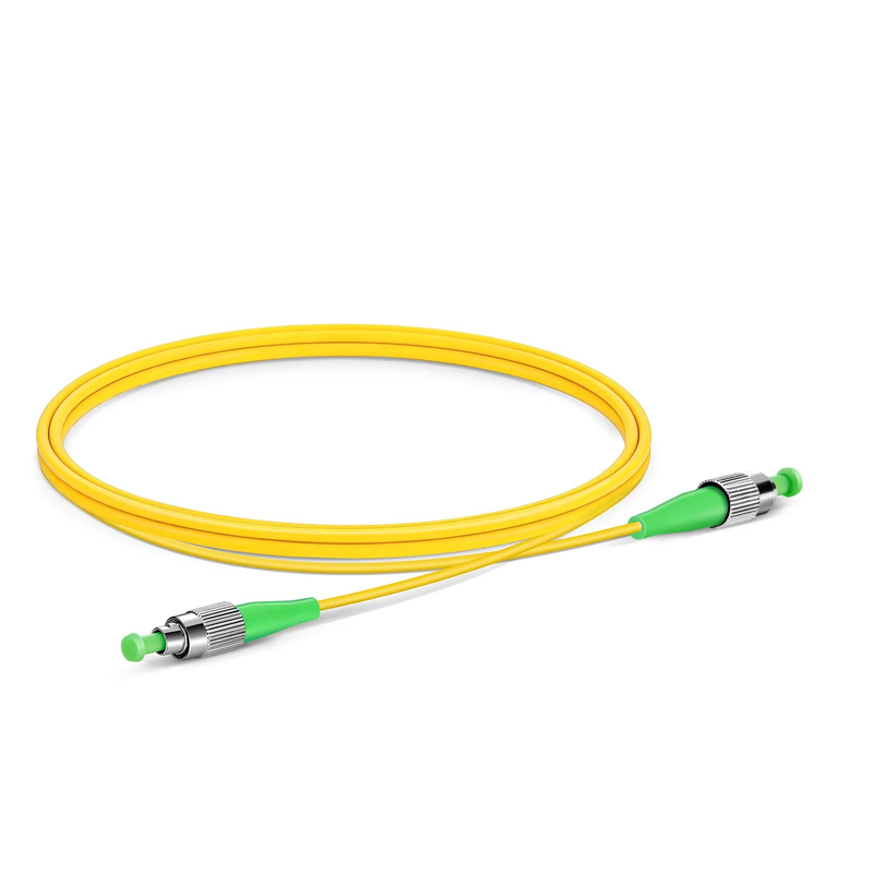 SFPS 1m (3ft) Fiber Patch Cable, 1 Fiber, FC APC Simplex to FC APC Simplex, Single Mode (OS2), Riser (OFNR), 3.0mm, Tight-Buffered, Yellow