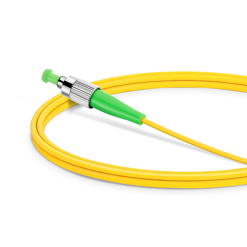 SFPS 1m (3ft) Fiber Patch Cable, 1 Fiber, FC APC Simplex to FC APC Simplex, Single Mode (OS2), Riser (OFNR), 3.0mm, Tight-Buffered, Yellow