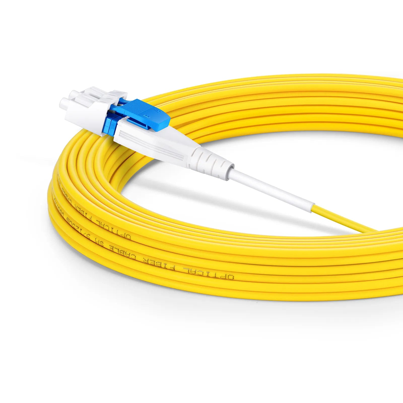 SFPS 10m (33ft) Fiber Patch Cable, 2 Fibers, LC UPC Duplex to LC UPC Duplex Flat Clip Uniboot, Single Mode (OS2), LSZH, 2.0mm,Yellow