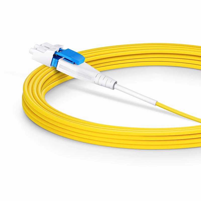 SFPS 5m (16ft) Fiber Patch Cable, 2 Fibers, LC UPC Duplex to LC UPC Duplex Flat Clip Uniboot, Single Mode (OS2), LSZH, 2.0mm,Yellow