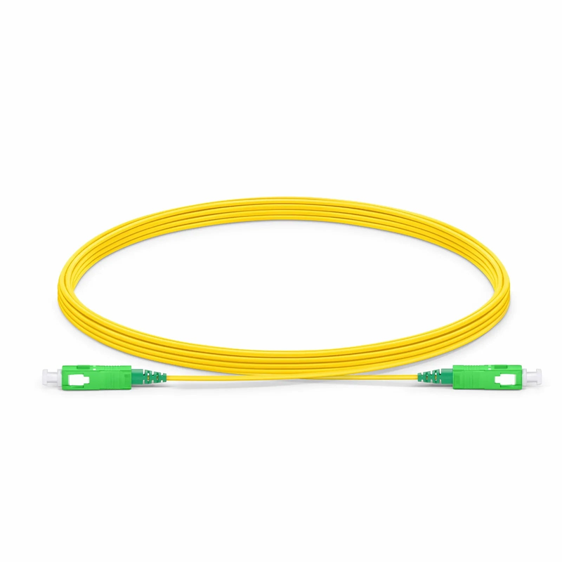SFPS 5m (16ft) Fiber Patch Cable, 1 Fiber, SC APC Simplex to SC APC Simplex, Single Mode (OS2), LSZH, 1.2mm, Tight-Buffered, Yellow