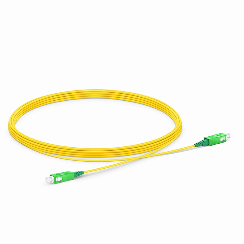 SFPS 5m (16ft) Fiber Patch Cable, 1 Fiber, SC APC Simplex to SC APC Simplex, Single Mode (OS2), LSZH, 1.2mm, Tight-Buffered, Yellow