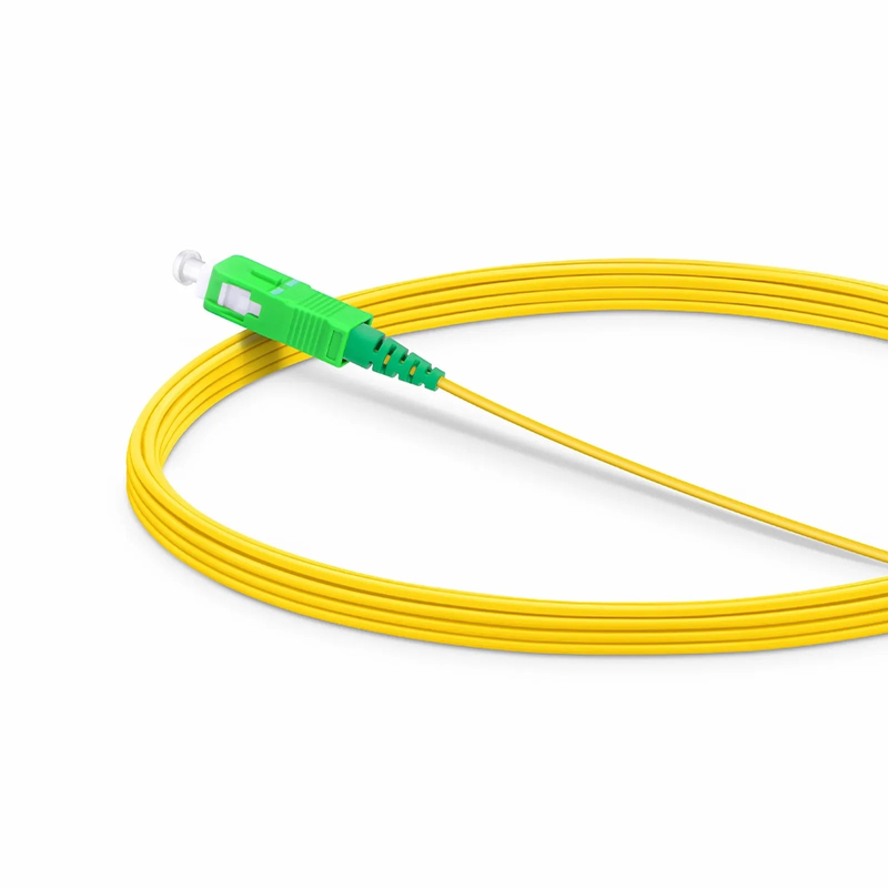 SFPS 5m (16ft) Fiber Patch Cable, 1 Fiber, SC APC Simplex to SC APC Simplex, Single Mode (OS2), LSZH, 1.2mm, Tight-Buffered, Yellow