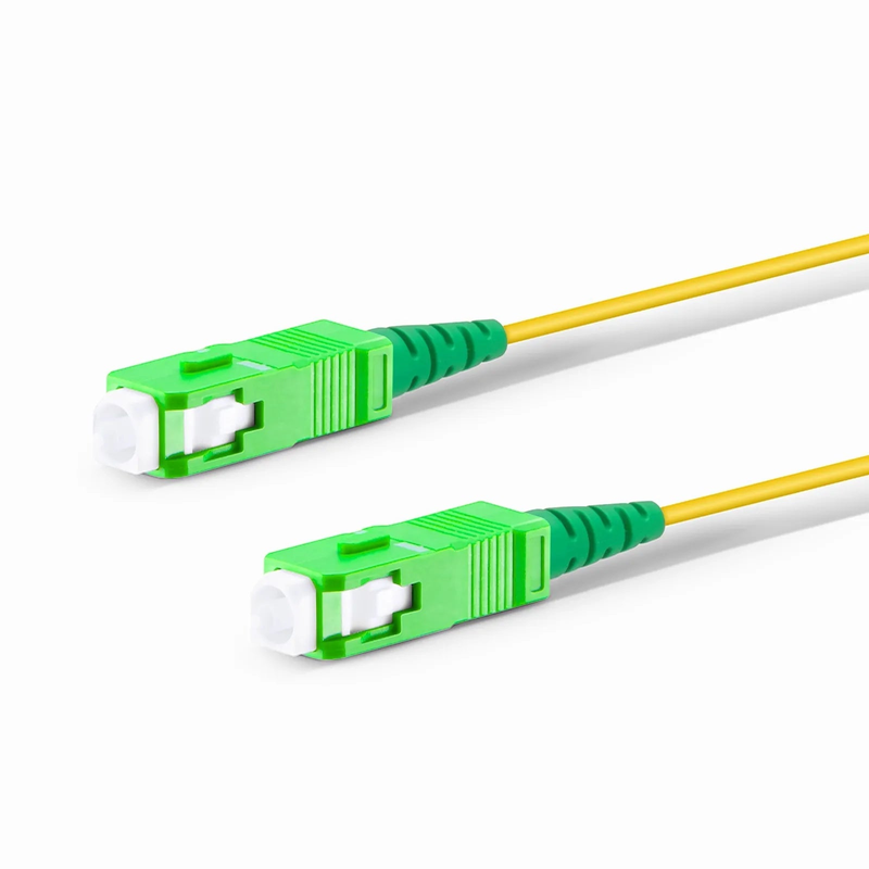 SFPS 5m (16ft) Fiber Patch Cable, 1 Fiber, SC APC Simplex to SC APC Simplex, Single Mode (OS2), LSZH, 1.2mm, Tight-Buffered, Yellow