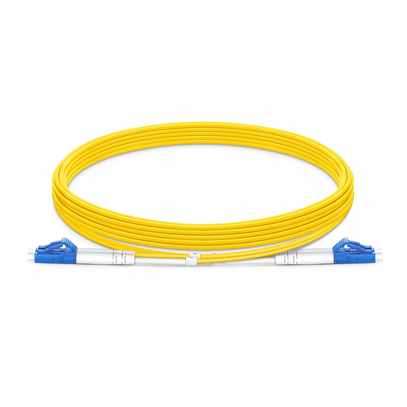 SFPS 5m (16ft) Fiber Patch Cable, 2 Fibers, LC UPC Duplex to LC UPC Duplex, Single Mode (OS2), Plenum (OFNP), 1.6mm, Tight-Buffered, Yellow