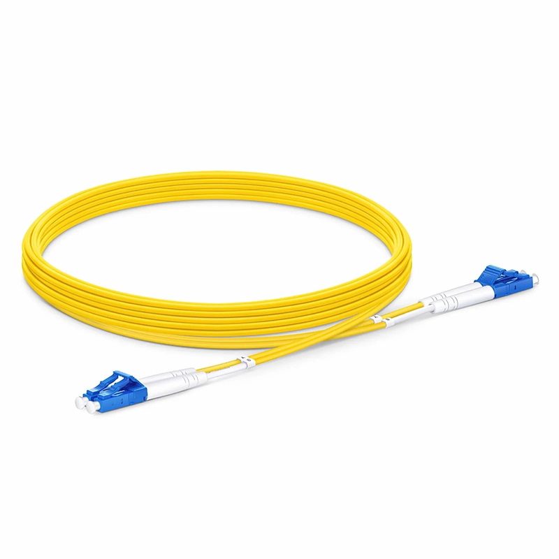 SFPS 5m (16ft) Fiber Patch Cable, 2 Fibers, LC UPC Duplex to LC UPC Duplex, Single Mode (OS2), Plenum (OFNP), 1.6mm, Tight-Buffered, Yellow
