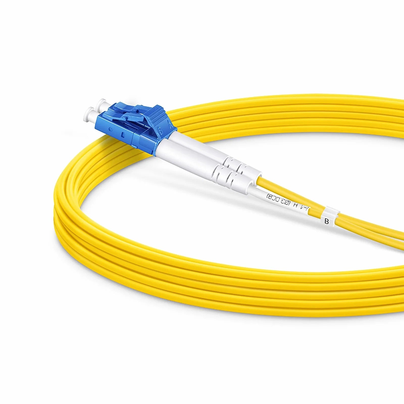 SFPS 5m (16ft) Fiber Patch Cable, 2 Fibers, LC UPC Duplex to LC UPC Duplex, Single Mode (OS2), Plenum (OFNP), 1.6mm, Tight-Buffered, Yellow