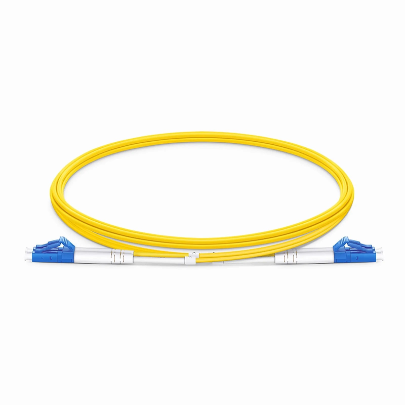 SFPS 2m (7ft) Fiber Patch Cable, 2 Fibers, LC UPC Duplex to LC UPC Duplex, Single Mode (OS2), Plenum (OFNP), 1.6mm, Tight-Buffered, Yellow
