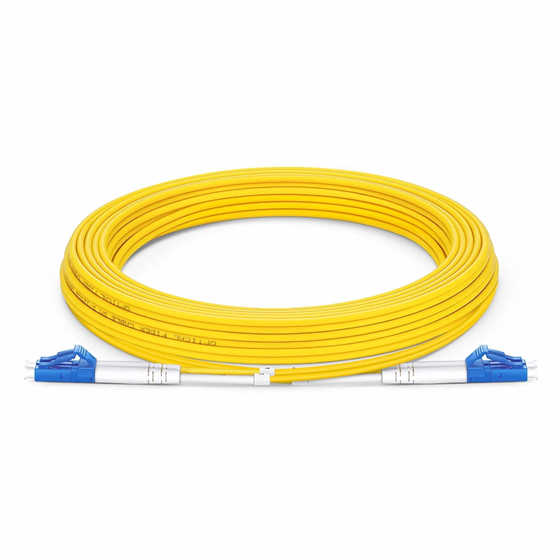 SFPS 5m (16ft) Fiber Patch Cable, 2 Fibers, LC UPC Duplex to LC UPC Duplex, Single Mode (OS2), LSZH, 2.0mm, Tight-Buffered, Yellow