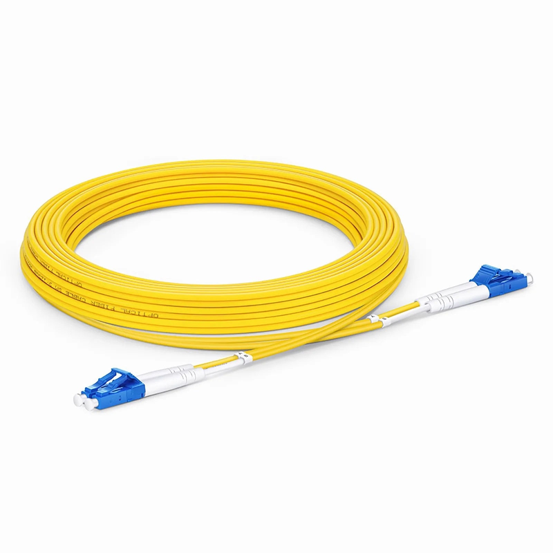 SFPS 5m (16ft) Fiber Patch Cable, 2 Fibers, LC UPC Duplex to LC UPC Duplex, Single Mode (OS2), LSZH, 2.0mm, Tight-Buffered, Yellow