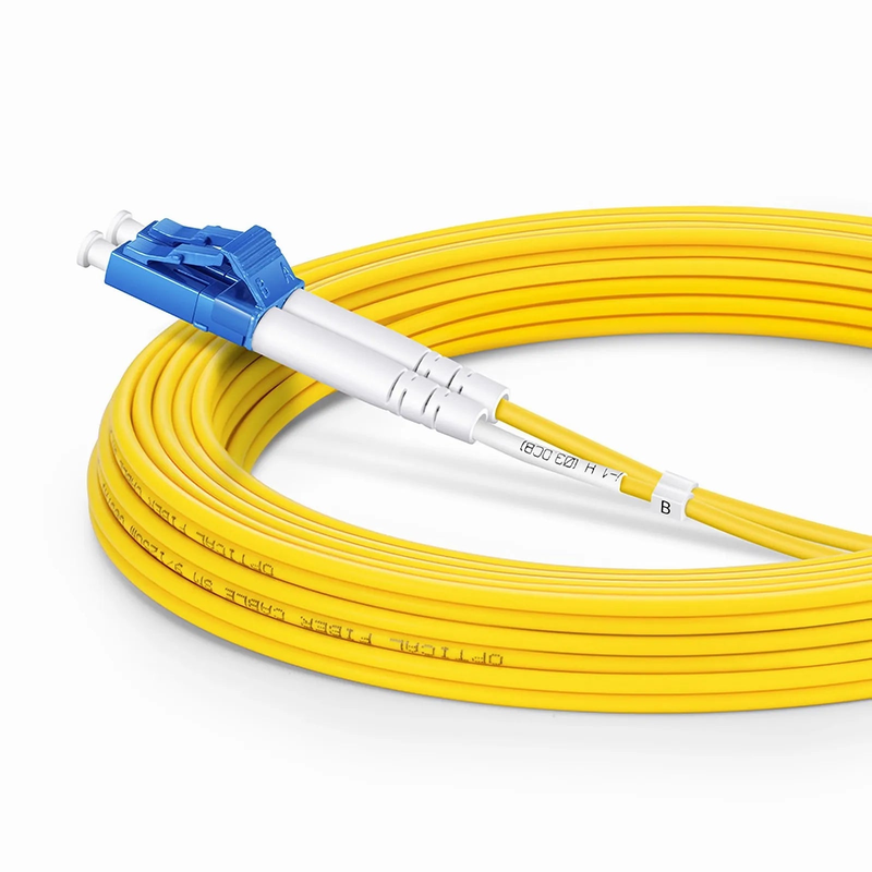 SFPS 5m (16ft) Fiber Patch Cable, 2 Fibers, LC UPC Duplex to LC UPC Duplex, Single Mode (OS2), LSZH, 2.0mm, Tight-Buffered, Yellow