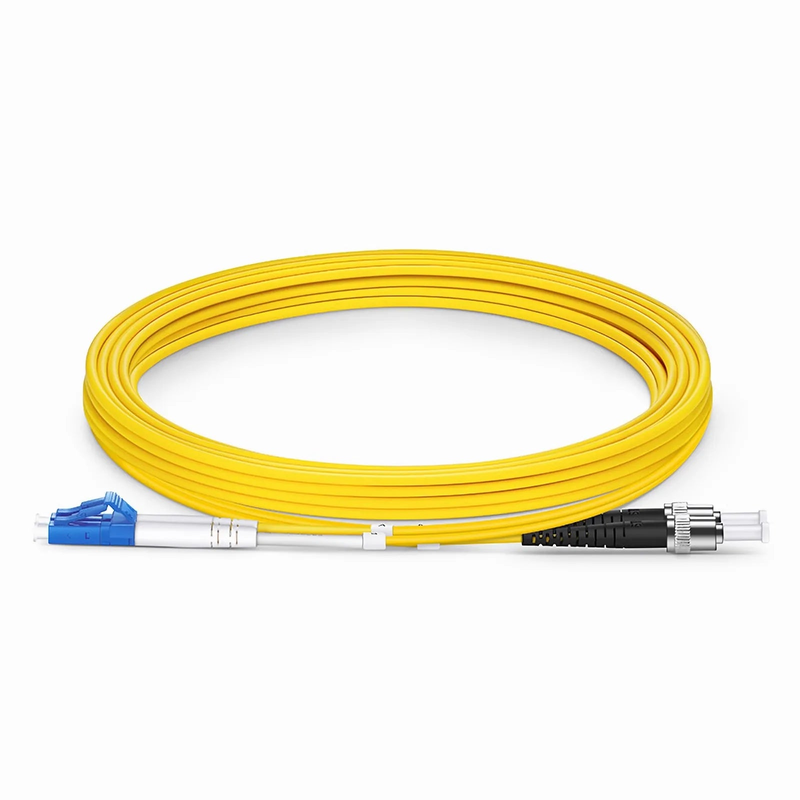 SFPS 3m (10ft) Fiber Patch Cable, 2 Fibers, LC UPC Duplex to ST UPC, Single Mode (OS2), LSZH, 2.0mm, Tight-Buffered, Yellow