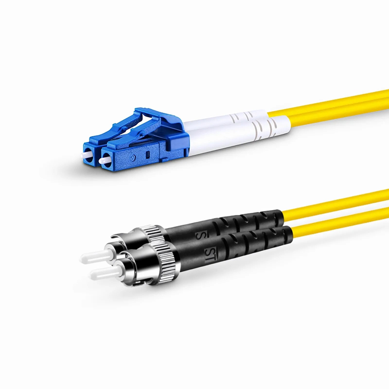 SFPS 3m (10ft) Fiber Patch Cable, 2 Fibers, LC UPC Duplex to ST UPC, Single Mode (OS2), LSZH, 2.0mm, Tight-Buffered, Yellow