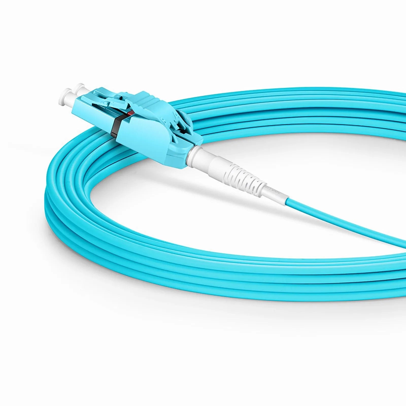 SFPS 5m (16ft) Fiber Patch Cable, 2 Fibers, LC UPC Duplex to LC UPC Duplex Switchable Clip Uniboot, Multimode (OM4), Riser (OFNR), 2.0mm, Aqua