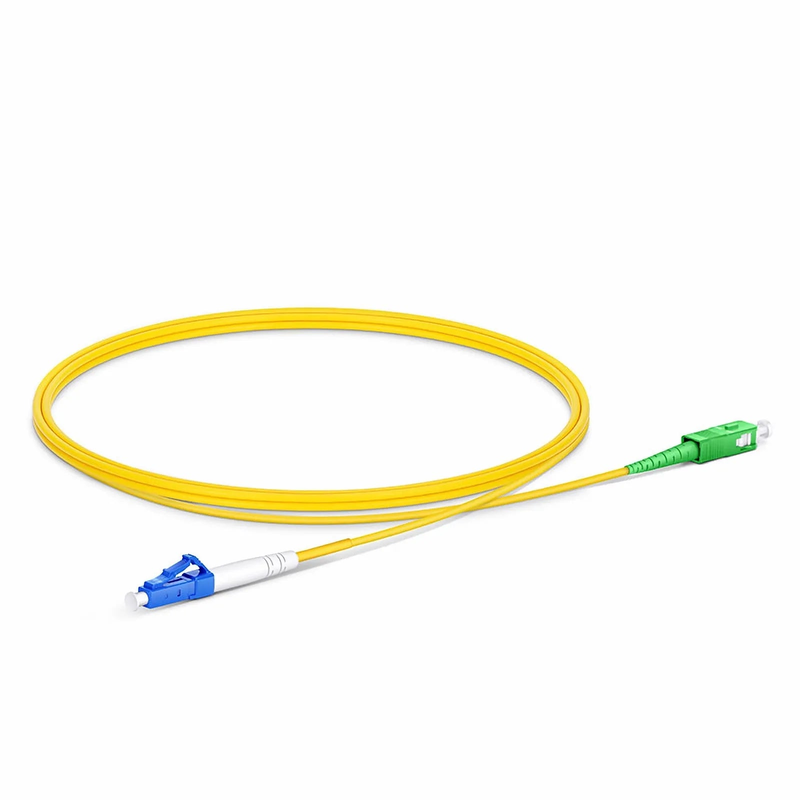 SFPS 1m (3ft) Fiber Patch Cable, 1 Fiber, LC UPC Simplex to SC APC Simplex, Single Mode (OS2), Riser (OFNR), 2.0mm, Tight-Buffered, Yellow