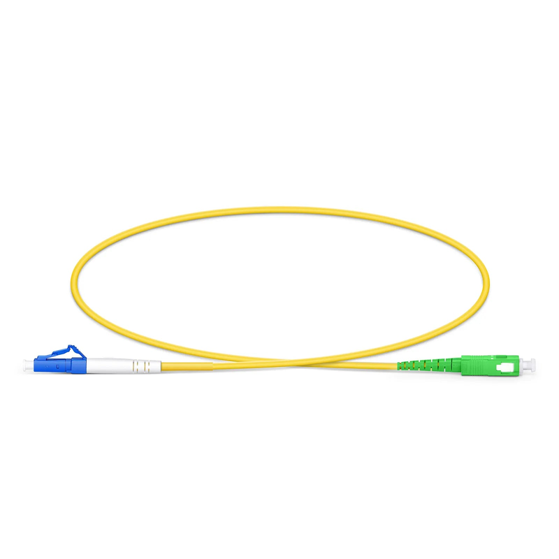 SFPS 0.5m (1.6ft) Fiber Patch Cable, 1 Fiber, LC UPC Simplex to SC APC Simplex, Single Mode (OS2), Riser (OFNR), 2.0mm, Tight-Buffered, Yellow