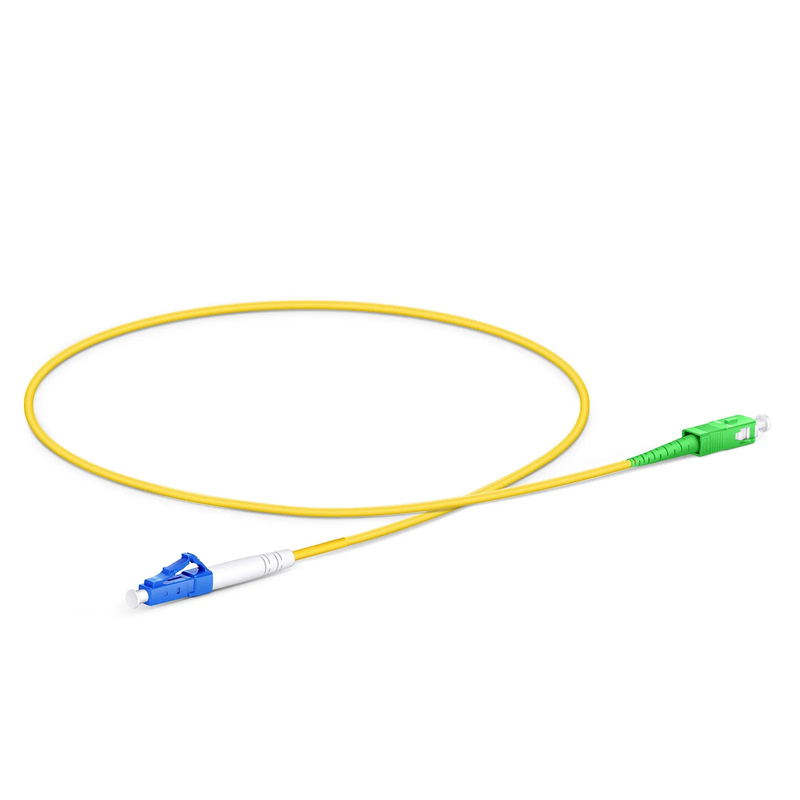 SFPS 0.5m (1.6ft) Fiber Patch Cable, 1 Fiber, LC UPC Simplex to SC APC Simplex, Single Mode (OS2), Riser (OFNR), 2.0mm, Tight-Buffered, Yellow
