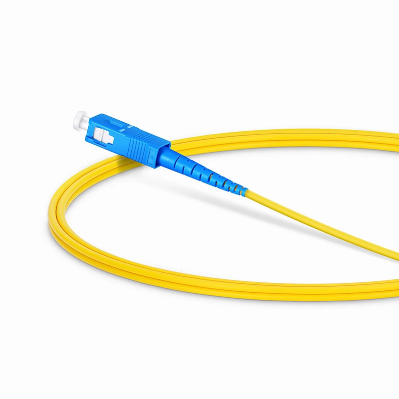 SFPS 1m (3ft) Fiber Patch Cable, 1 Fiber, SC UPC Simplex to SC APC Simplex, Single Mode (OS2), Riser (OFNR), 2.0mm, Tight-Buffered, Yellow