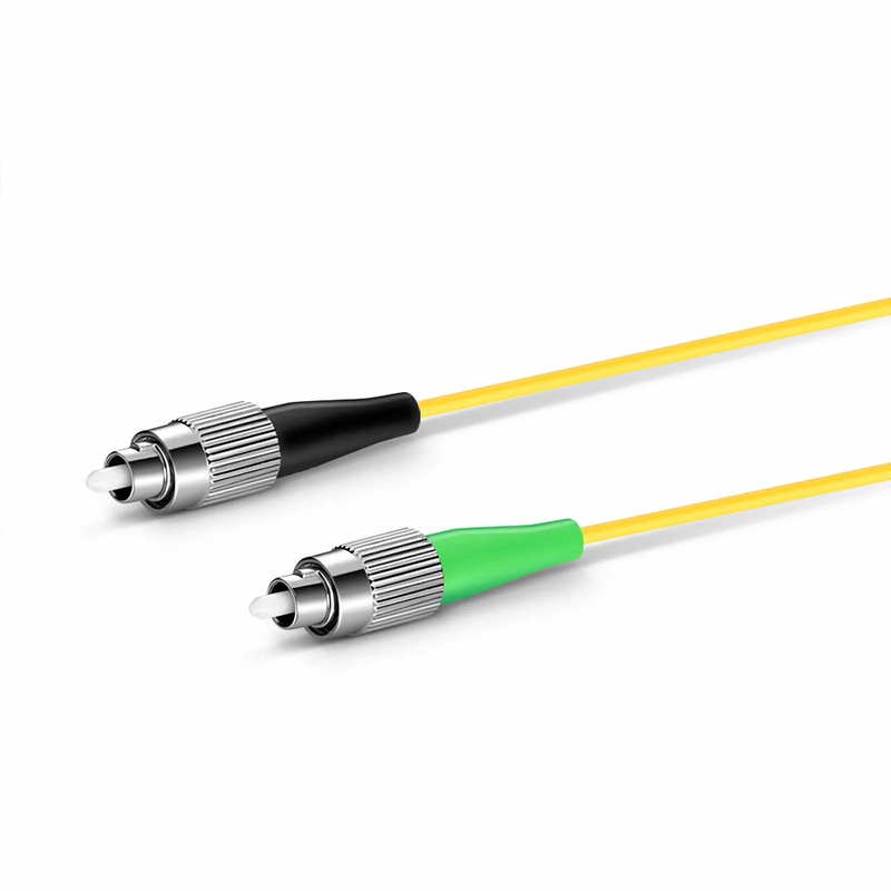 SFPS 1m (3ft) Fiber Patch Cable, 1 Fiber, FC APC Simplex to FC UPC Simplex, Single Mode (OS2), Riser (OFNR), 2.0mm, Tight-Buffered, Yellow