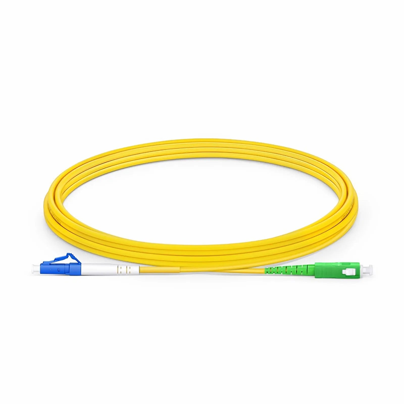 SFPS 3m (10ft) Fiber Patch Cable, 1 Fiber, LC UPC Simplex to SC APC Simplex, Single Mode (OS2), Riser (OFNR), 2.0mm, Tight-Buffered, Yellow, 10 Pcs/Pack