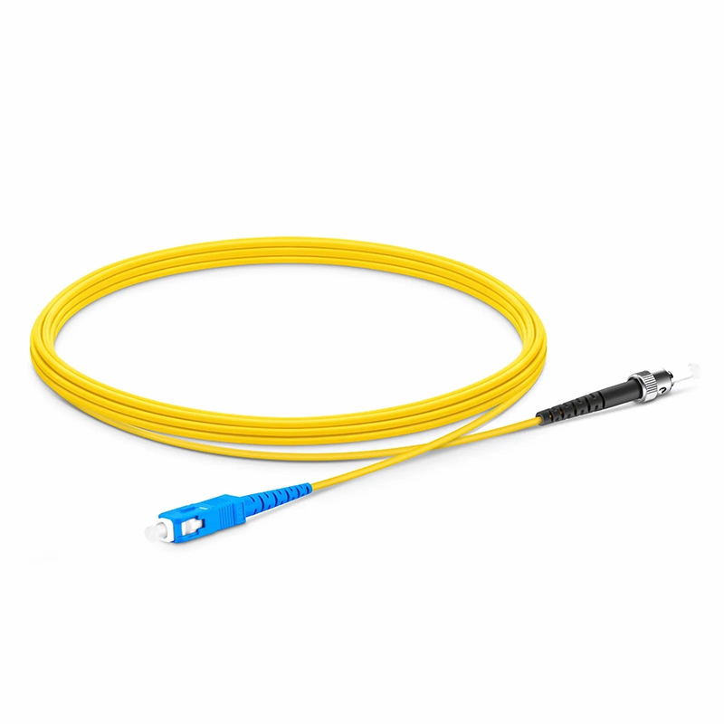 SFPS 3m (10ft) Fiber Patch Cable, 1 Fiber, SC UPC Simplex to ST UPC Simplex, Single Mode (OS2), Riser (OFNR), 1.6mm, Tight-Buffered, Yellow