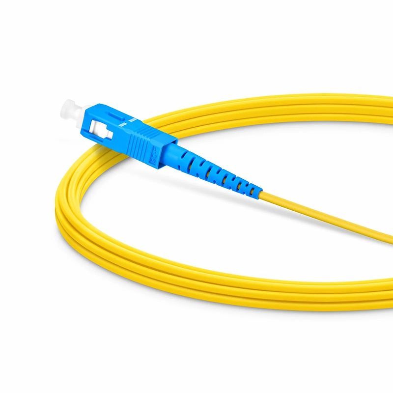 SFPS 3m (10ft) Fiber Patch Cable, 1 Fiber, SC UPC Simplex to ST UPC Simplex, Single Mode (OS2), Riser (OFNR), 1.6mm, Tight-Buffered, Yellow