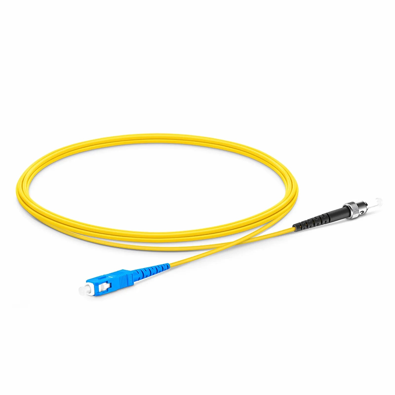 SFPS 2m (7ft) Fiber Patch Cable, 1 Fiber, SC UPC Simplex to ST UPC Simplex, Single Mode (OS2), Riser (OFNR), 1.6mm, Tight-Buffered, Yellow