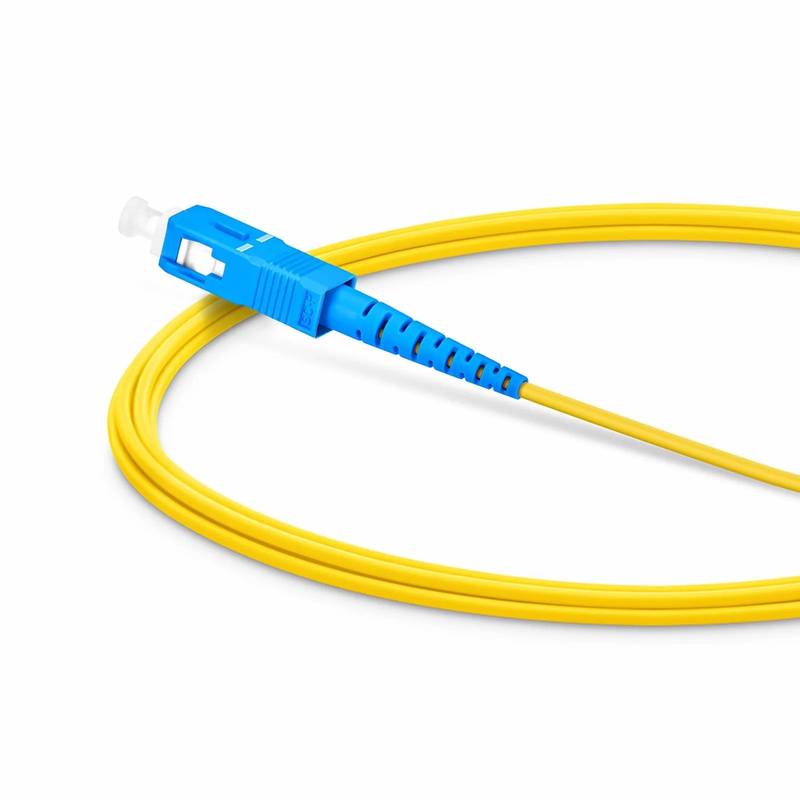 SFPS 2m (7ft) Fiber Patch Cable, 1 Fiber, SC UPC Simplex to ST UPC Simplex, Single Mode (OS2), Riser (OFNR), 1.6mm, Tight-Buffered, Yellow