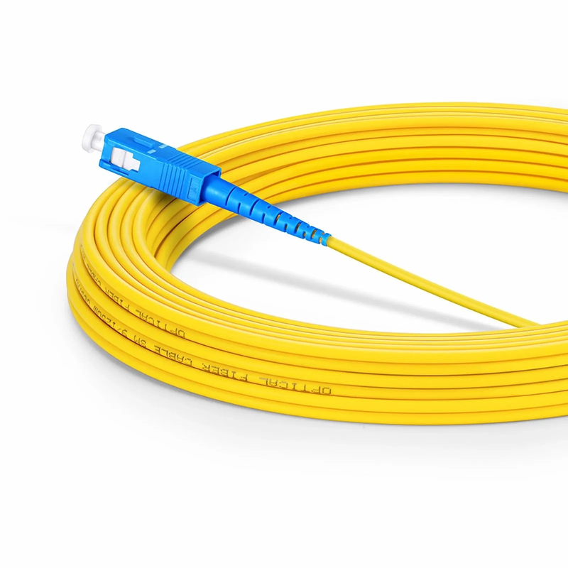 SFPS 10m (33ft) Fiber Patch Cable, 1 Fiber, LC UPC Simplex to SC UPC Simplex, Single Mode (OS2), Riser (OFNR), 2.0mm, Tight-Buffered, Yellow