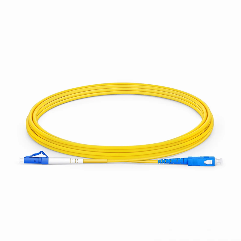 SFPS 3m (10ft) Fiber Patch Cable, 1 Fiber, LC UPC Simplex to SC UPC Simplex, Single Mode (OS2), Riser (OFNR), 2.0mm, Tight-Buffered, Yellow