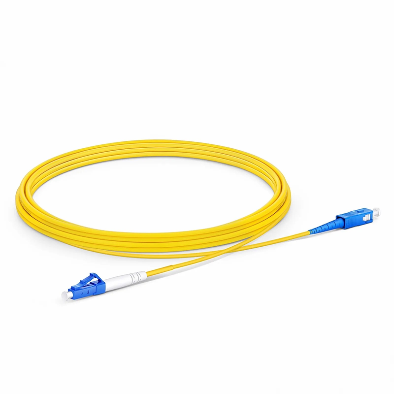 SFPS 3m (10ft) Fiber Patch Cable, 1 Fiber, LC UPC Simplex to SC UPC Simplex, Single Mode (OS2), Riser (OFNR), 2.0mm, Tight-Buffered, Yellow