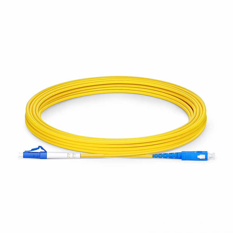 SFPS 5m (16ft) Fiber Patch Cable, 1 Fiber, LC UPC Simplex to SC UPC Simplex, Single Mode (OS2), Riser (OFNR), 2.0mm, Tight-Buffered, Yellow