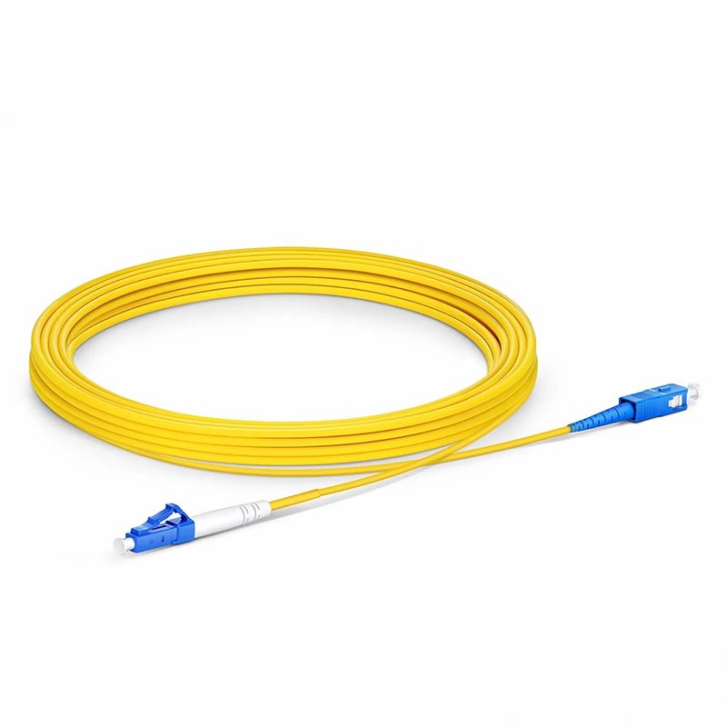 SFPS 5m (16ft) Fiber Patch Cable, 1 Fiber, LC UPC Simplex to SC UPC Simplex, Single Mode (OS2), Riser (OFNR), 2.0mm, Tight-Buffered, Yellow