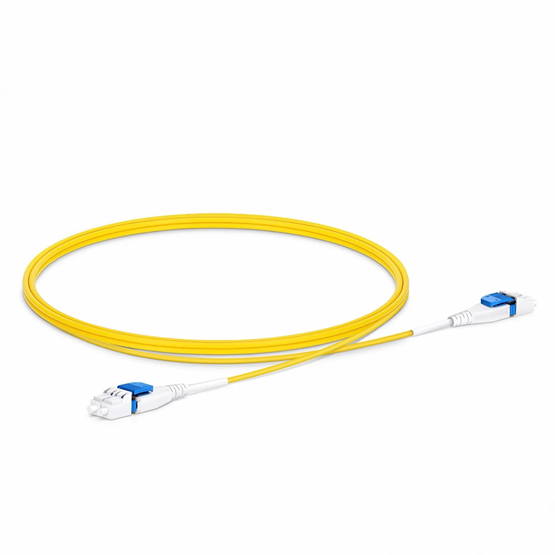 SFPS 1m (3ft) Fiber Patch Cable, 2 Fibers, LC UPC Duplex to LC UPC Duplex Flat Clip Uniboot, Single Mode (OS2), Riser (OFNR), 2.0mm, Yellow