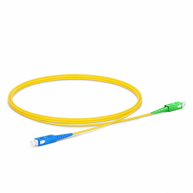SFPS 1m (3ft) Fiber Patch Cable, 1 Fiber, SC UPC Simplex to SC APC Simplex, Single Mode (OS2), Riser (OFNR), 2.0mm, Tight-Buffered, Yellow