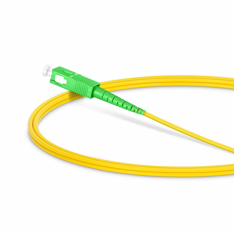 SFPS 1m (3ft) Fiber Patch Cable, 1 Fiber, SC UPC Simplex to SC APC Simplex, Single Mode (OS2), Riser (OFNR), 2.0mm, Tight-Buffered, Yellow