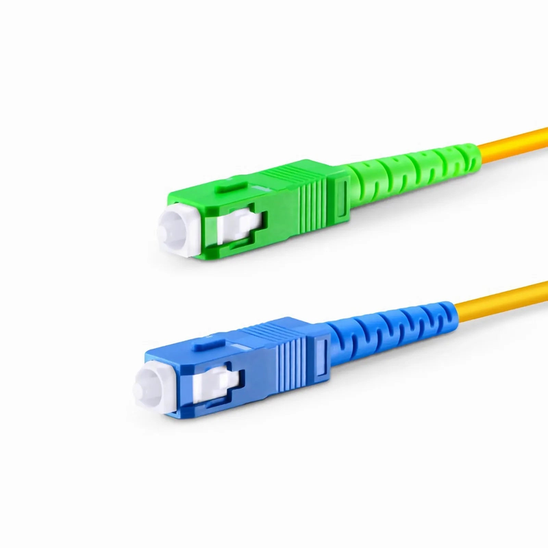 SFPS 1m (3ft) Fiber Patch Cable, 1 Fiber, SC UPC Simplex to SC APC Simplex, Single Mode (OS2), Riser (OFNR), 2.0mm, Tight-Buffered, Yellow